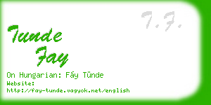 tunde fay business card