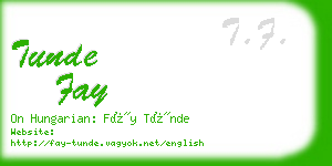 tunde fay business card